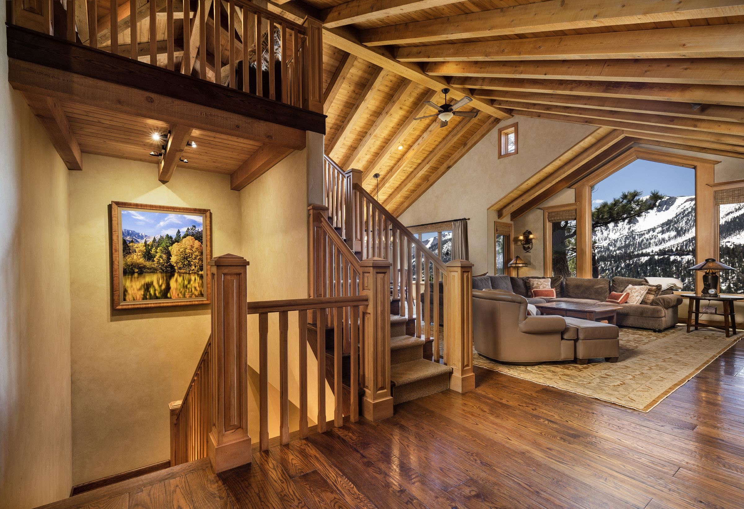 285 Juniper Road Mammoth Lakes, CA 93546 - Photo 6 of 38 a view of living room with furniture and wooden floor