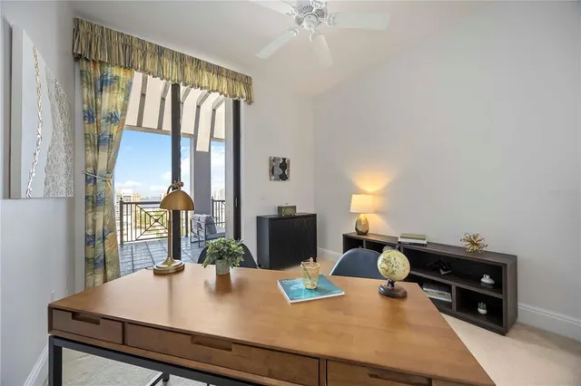 a view of a livingroom with furniture and wooden floor