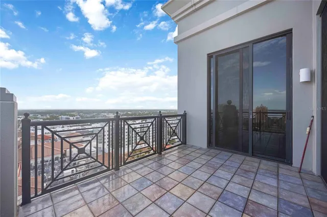 a view of terrace with seating space