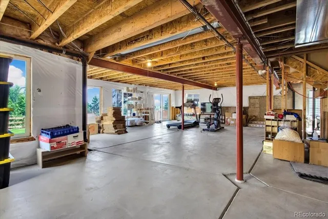 a view of a gym with equipment