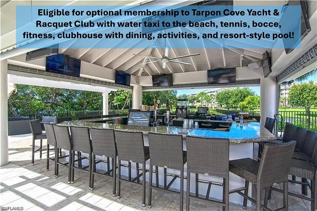 1300 Venetian Way Naples, FL 34110 - Photo 28 of 40 Eligible for optional membership to Tarpon Cove Yacht & Racquet Club with water taxi to the beach, tennis, bocce, fitness, clubhouse with dining, activities, and resort-style pool!