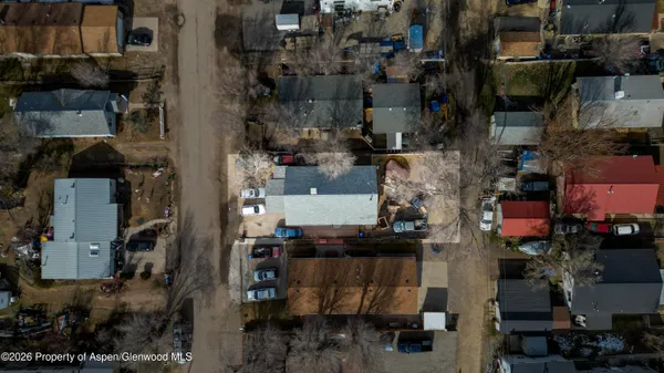 an aerial view of multiple house
