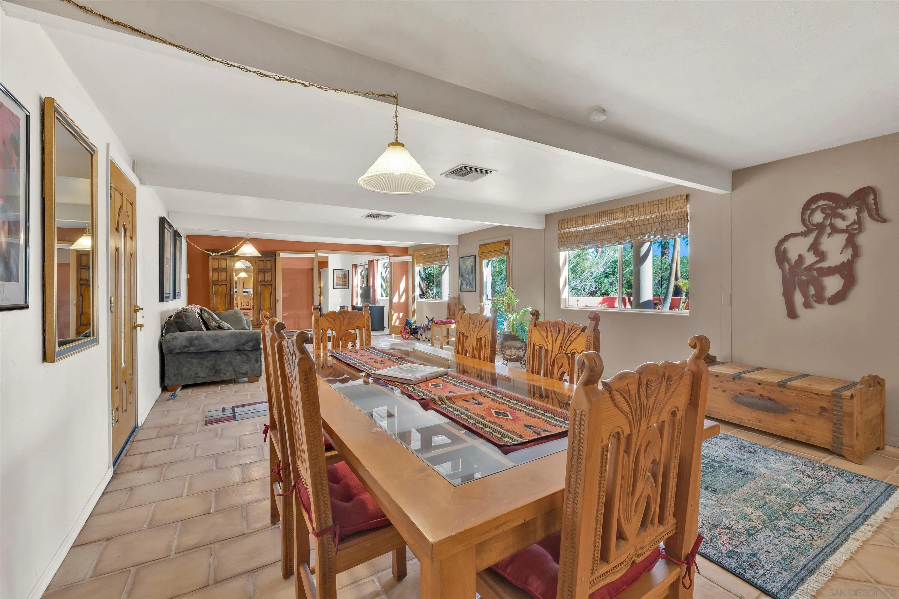 119 Montezuma Road Borrego Springs, CA 92004 - Photo 26 of 47 a living room with furniture and a large window