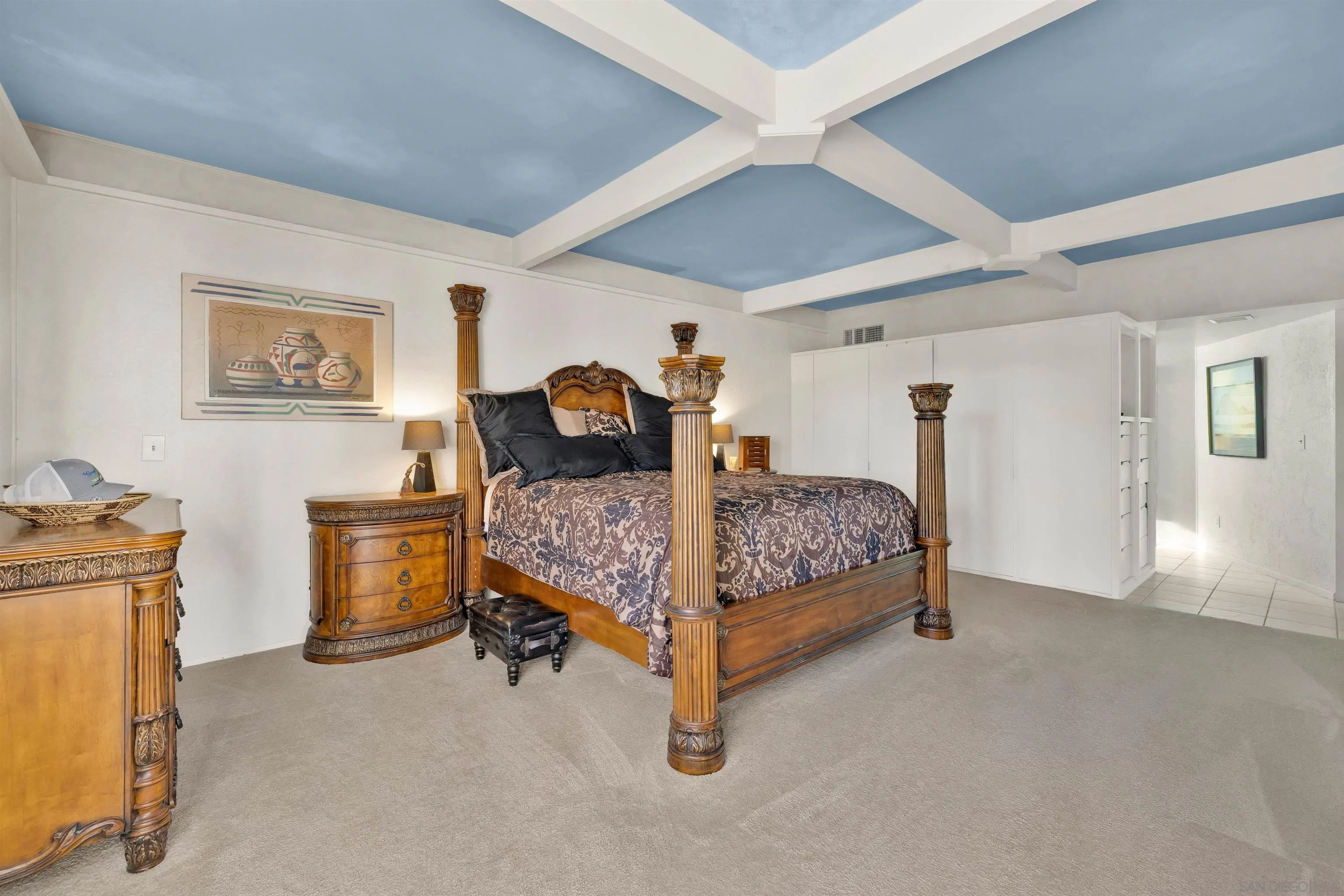 119 Montezuma Road Borrego Springs, CA 92004 - Photo 37 of 47 a bedroom with a bed and a desk