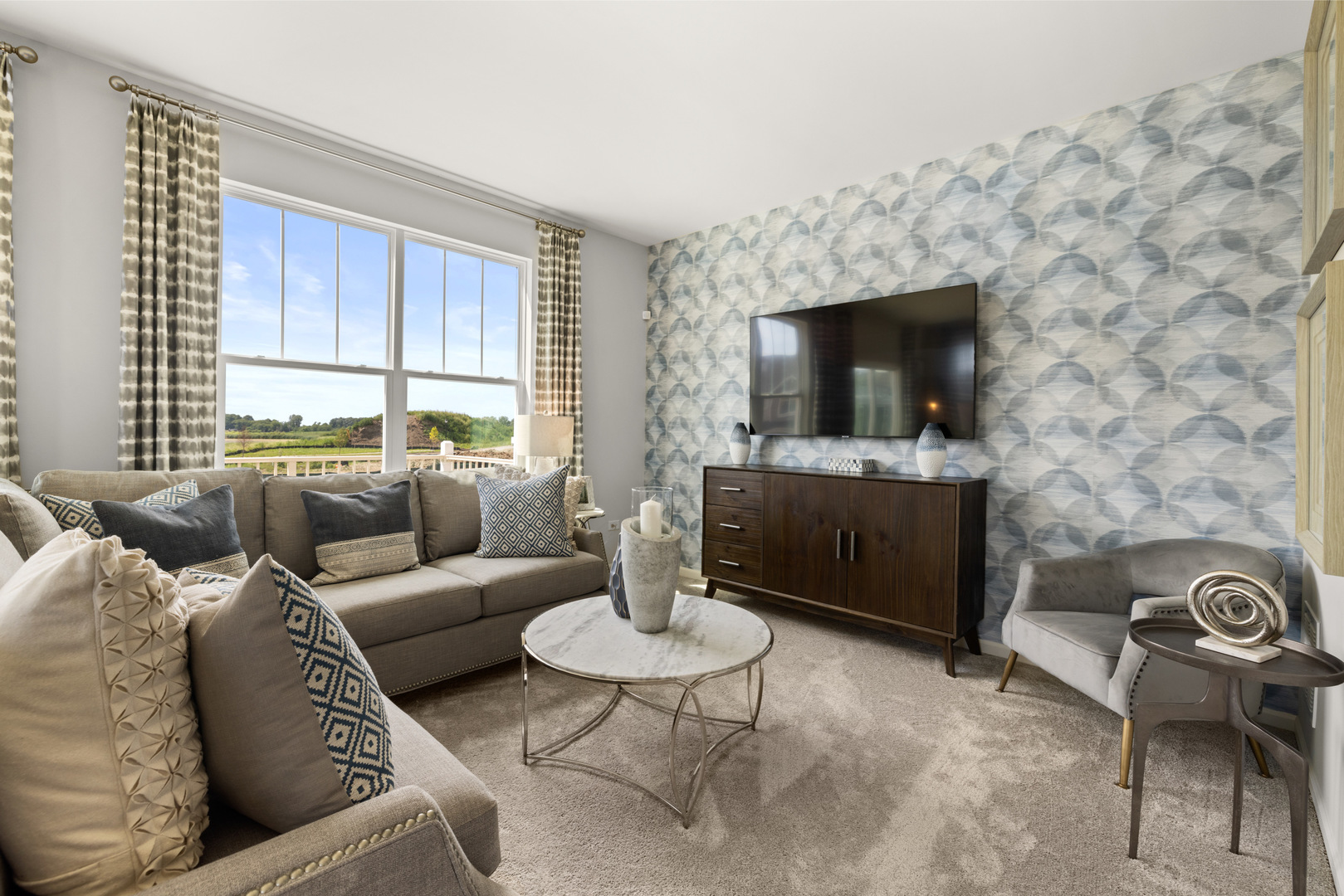 567 Wolverine Drive Aurora, IL 60502 - Photo 12 of 30 a living room with furniture and a flat screen tv