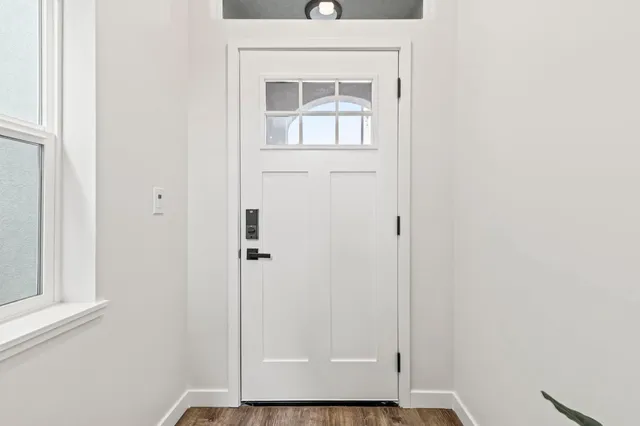 a view of front door of house