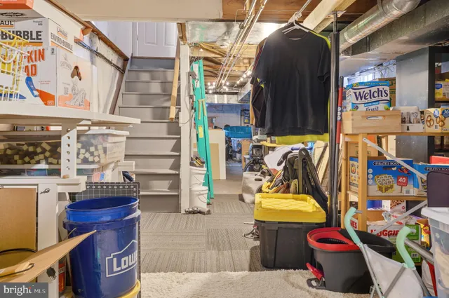 a view of storage and utility room