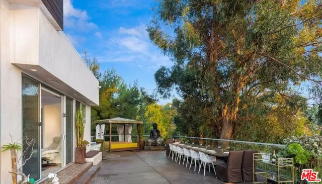 a view of a city from a balcony