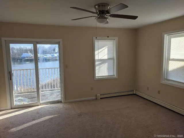 an empty room with a window