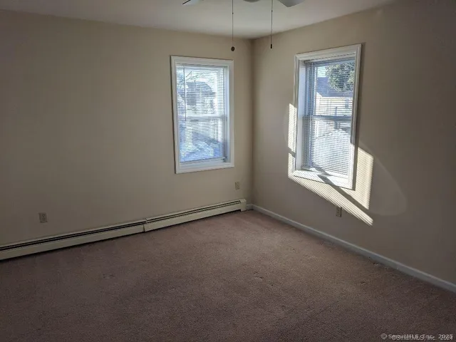 an empty room with a window