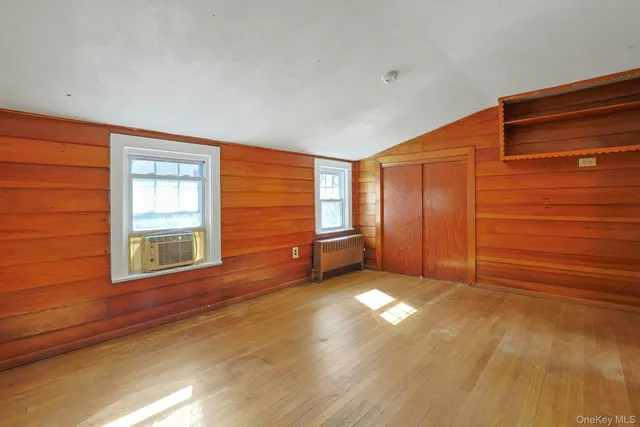 an empty room with a window