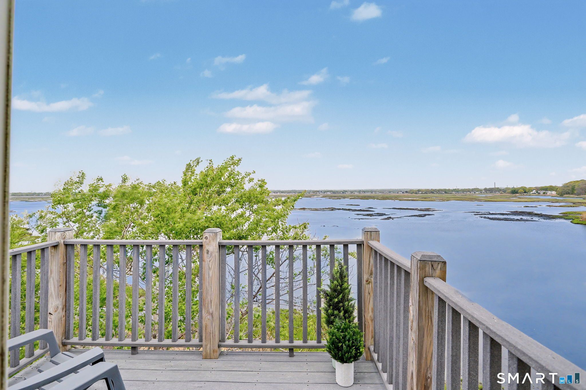 28 Milford Point Road Milford, CT 06460 - Photo 25 of 40 Balcony off bedroom 2, overlooking Wheeler Marsh.