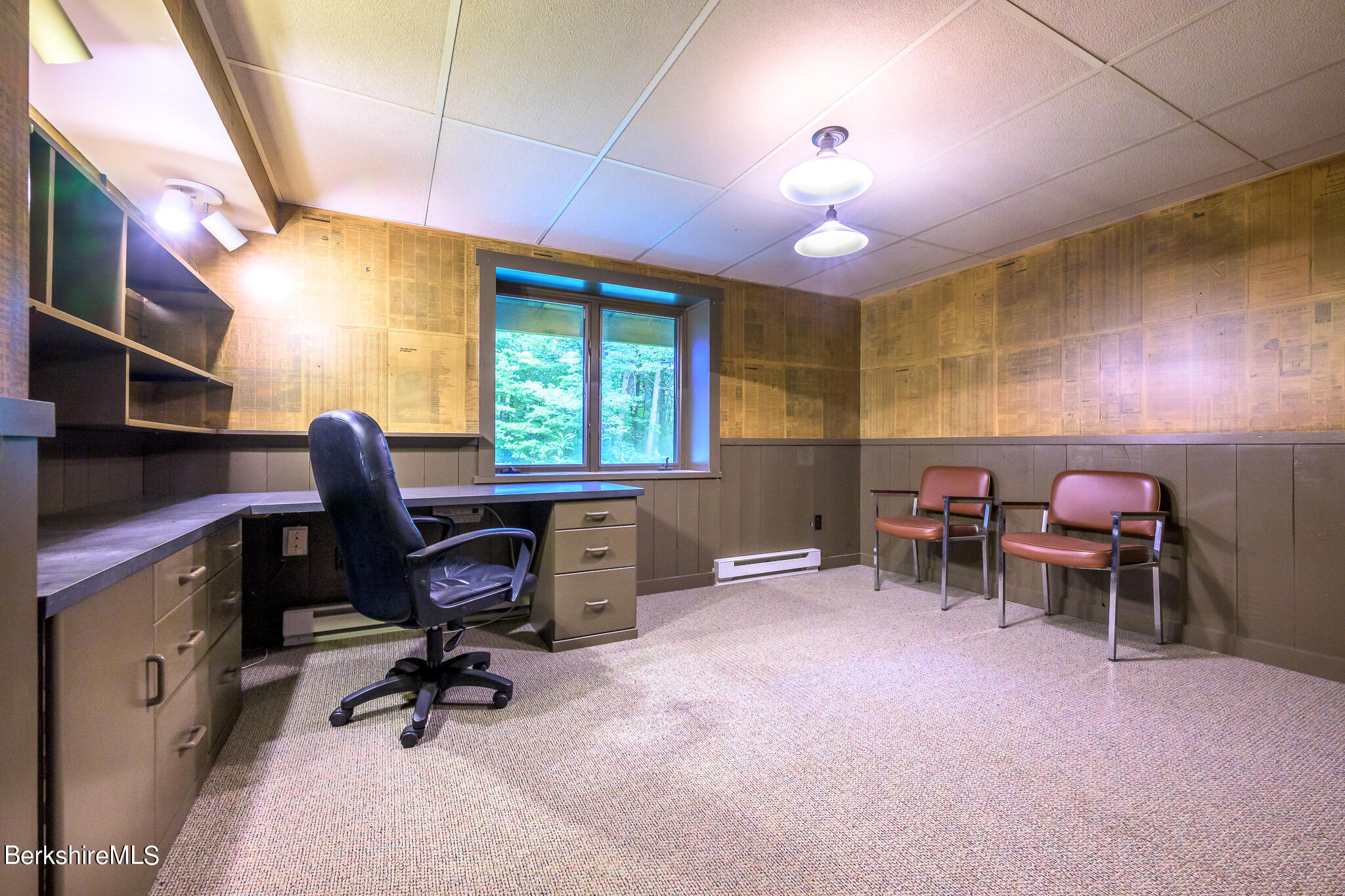 248 Osceola Notch Road Lenox, MA 01254 - Photo 32 of 43 a view of a workspace with furniture and a window
