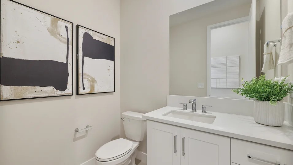 24328 Calle La Roca Valencia, CA 91354 - Photo 11 of 41 a bathroom with a sink and a mirror