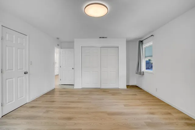 an empty room with a window