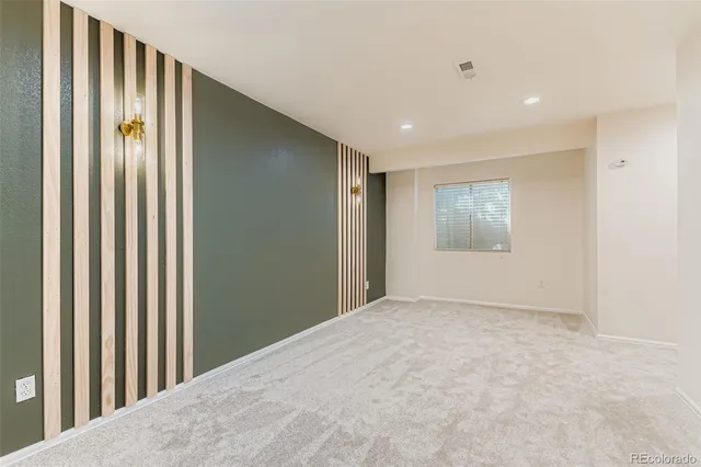 a view of hallway with livingroom