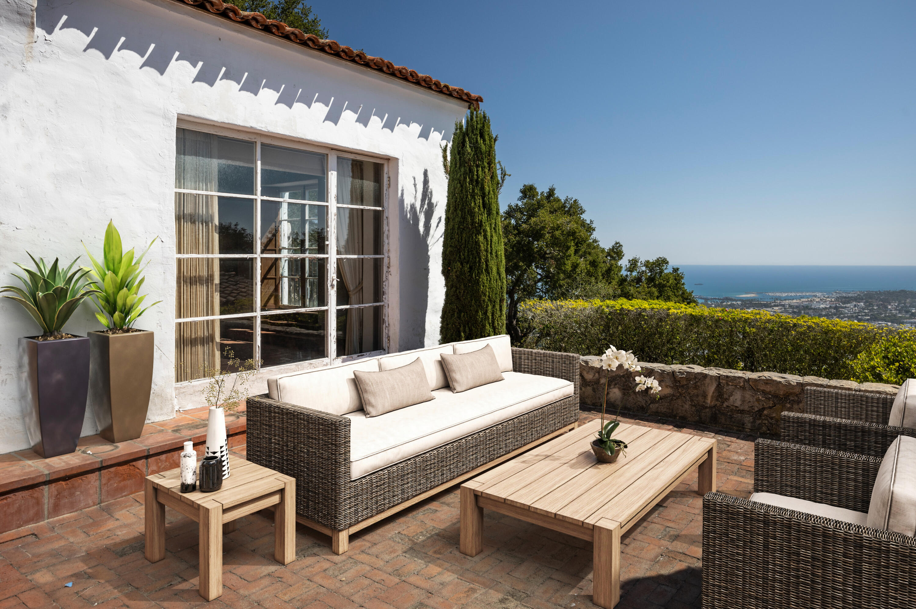 903 Arbolado Road Santa Barbara, CA 93103 - Photo 13 of 33 Terrace is staged for photo