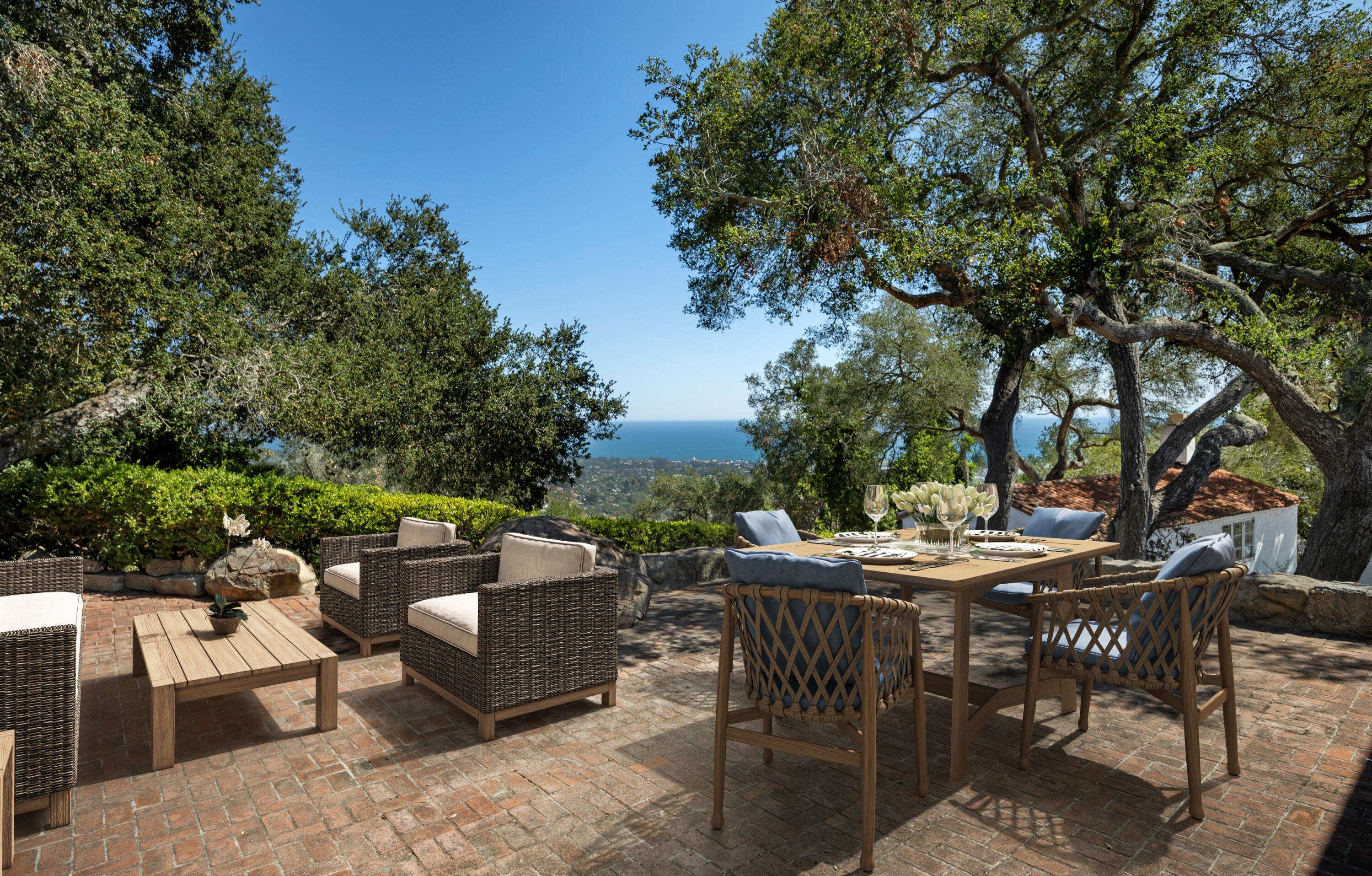 903 Arbolado Road Santa Barbara, CA 93103 - Photo 17 of 33 Patio staged for photo