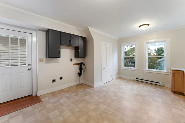 an empty room with a window