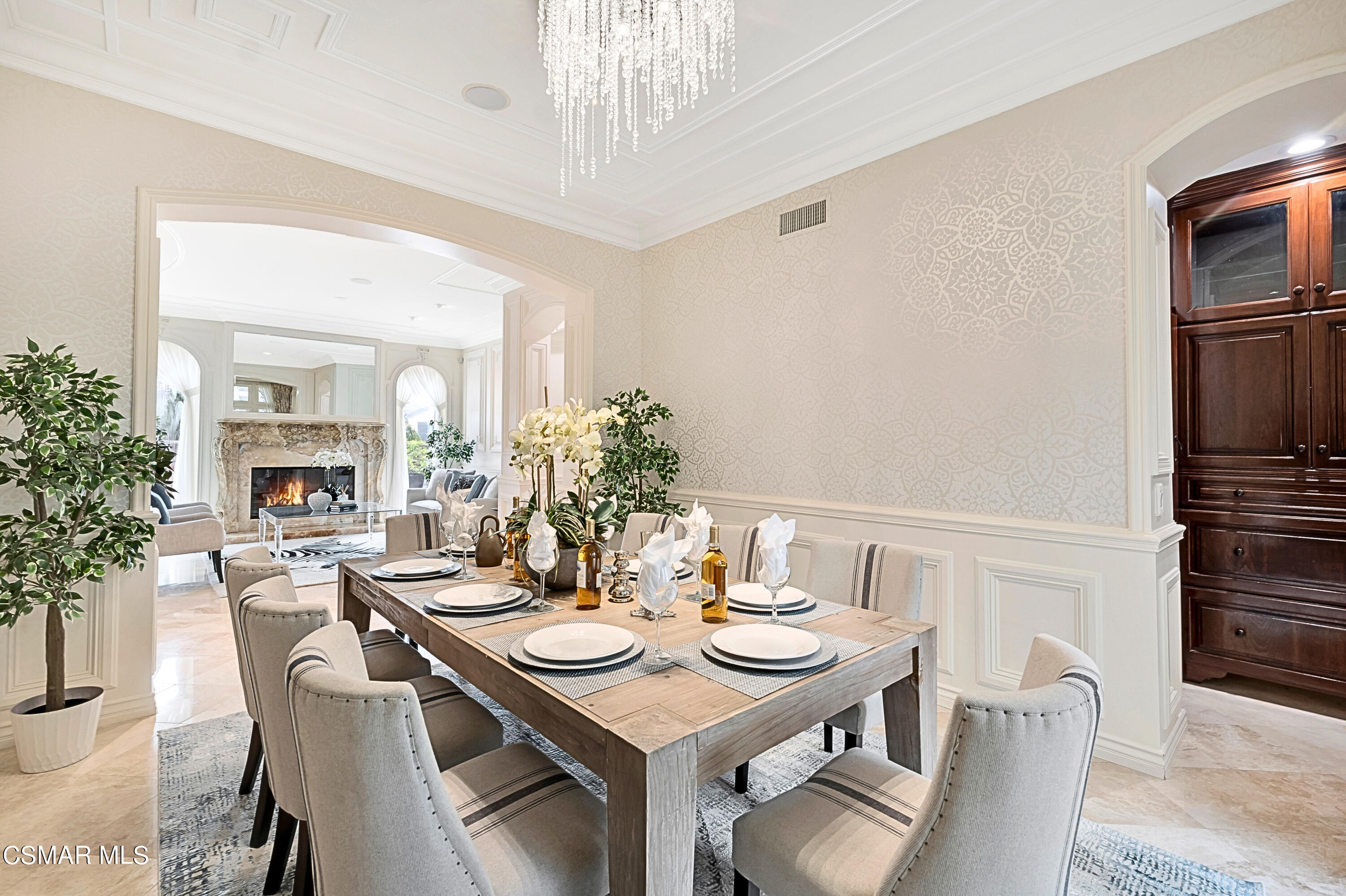 6196 Deerhill Road Oak Park, CA 91377 - Photo 11 of 46 a view of a dining room with furniture window and wooden floor