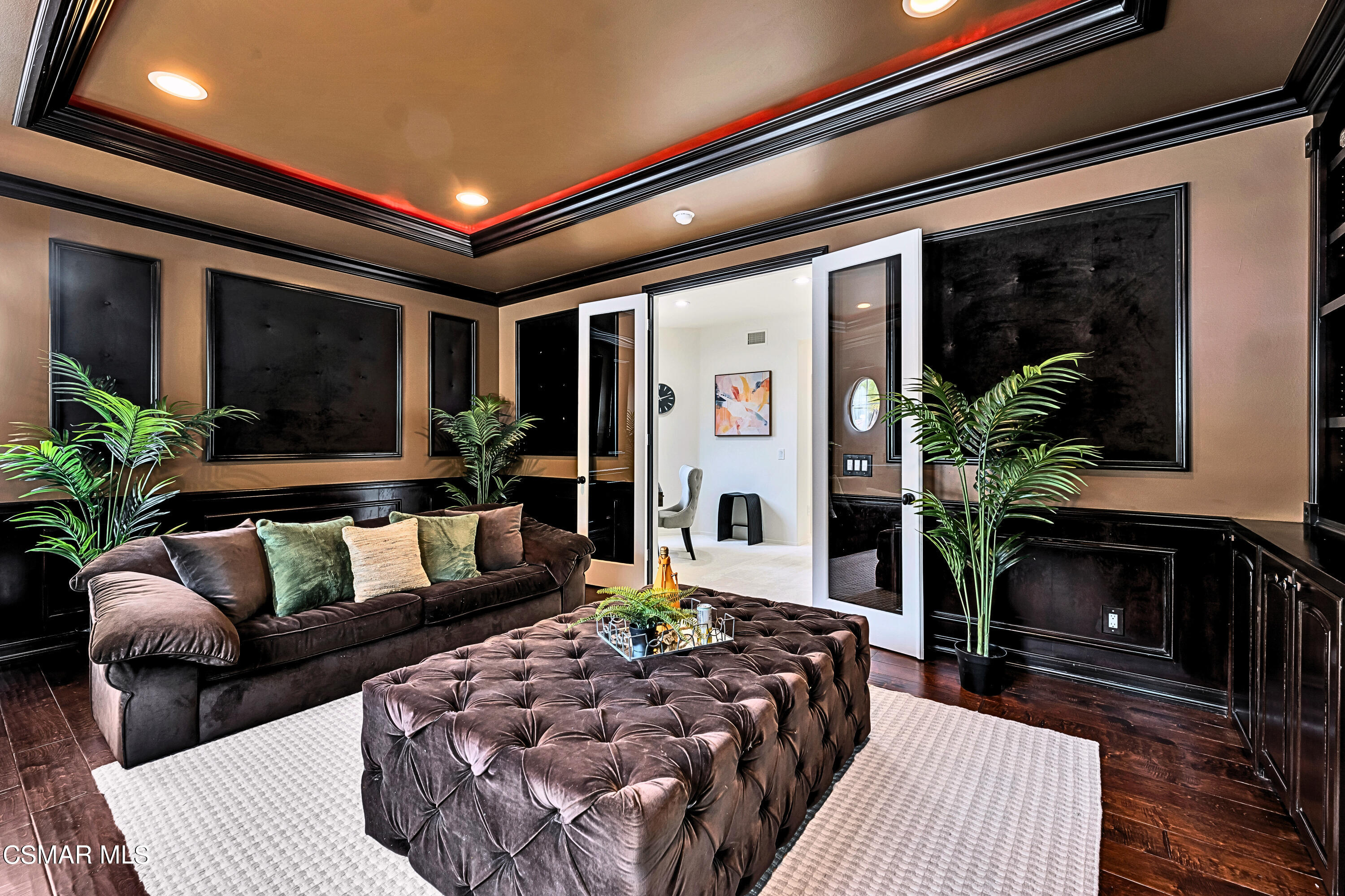 6196 Deerhill Road Oak Park, CA 91377 - Photo 29 of 46 a living room with furniture and a fireplace