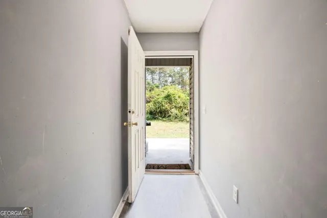 a backyard of a house