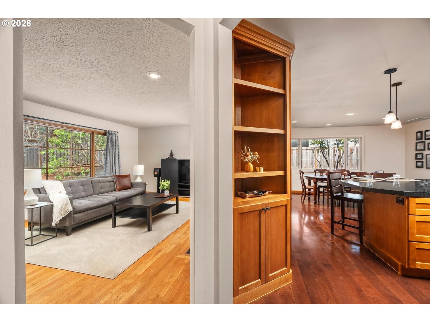 3005 Southwest 113th Avenue Beaverton, OR 97005 - Photo 6 of 30 a living room with furniture wooden floor and a view of kitchen