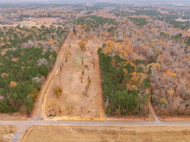 an aerial view of house with yard