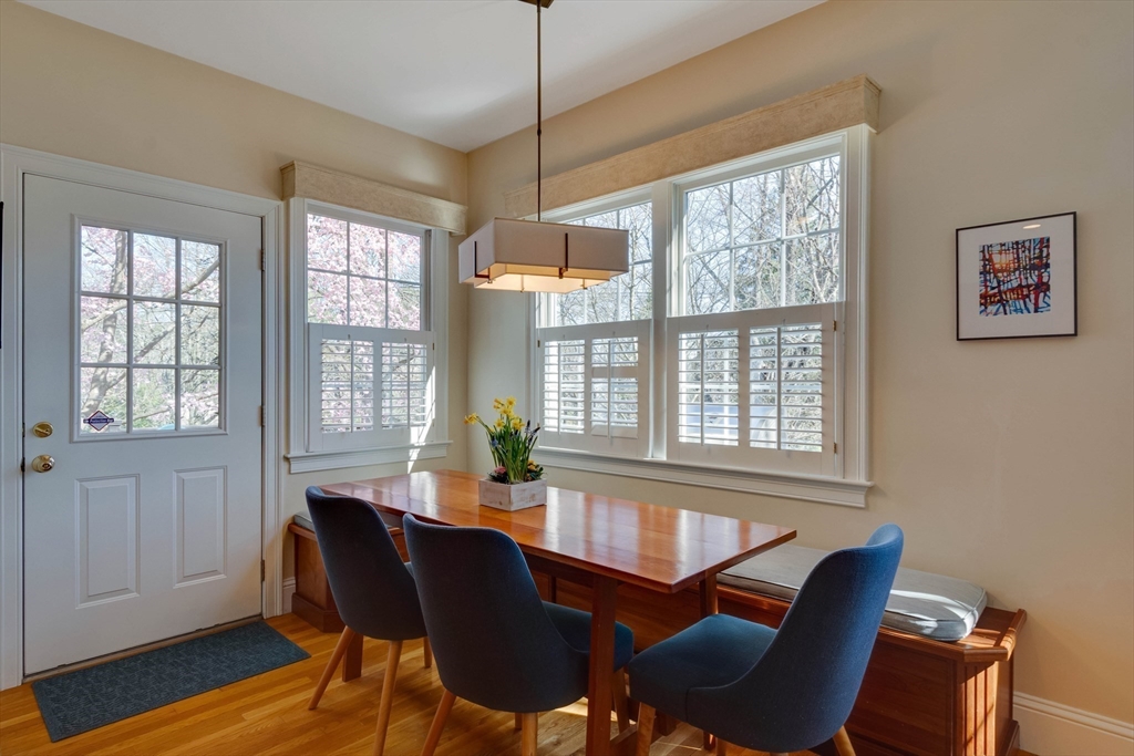 29 Old Bridge Road Concord, MA 01742 - Photo 37 of 40 a view of a dining room with furniture windows and wooden floor