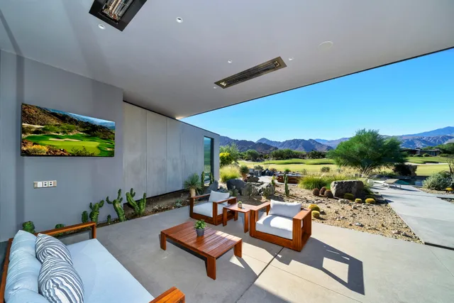 a outdoor space with furniture