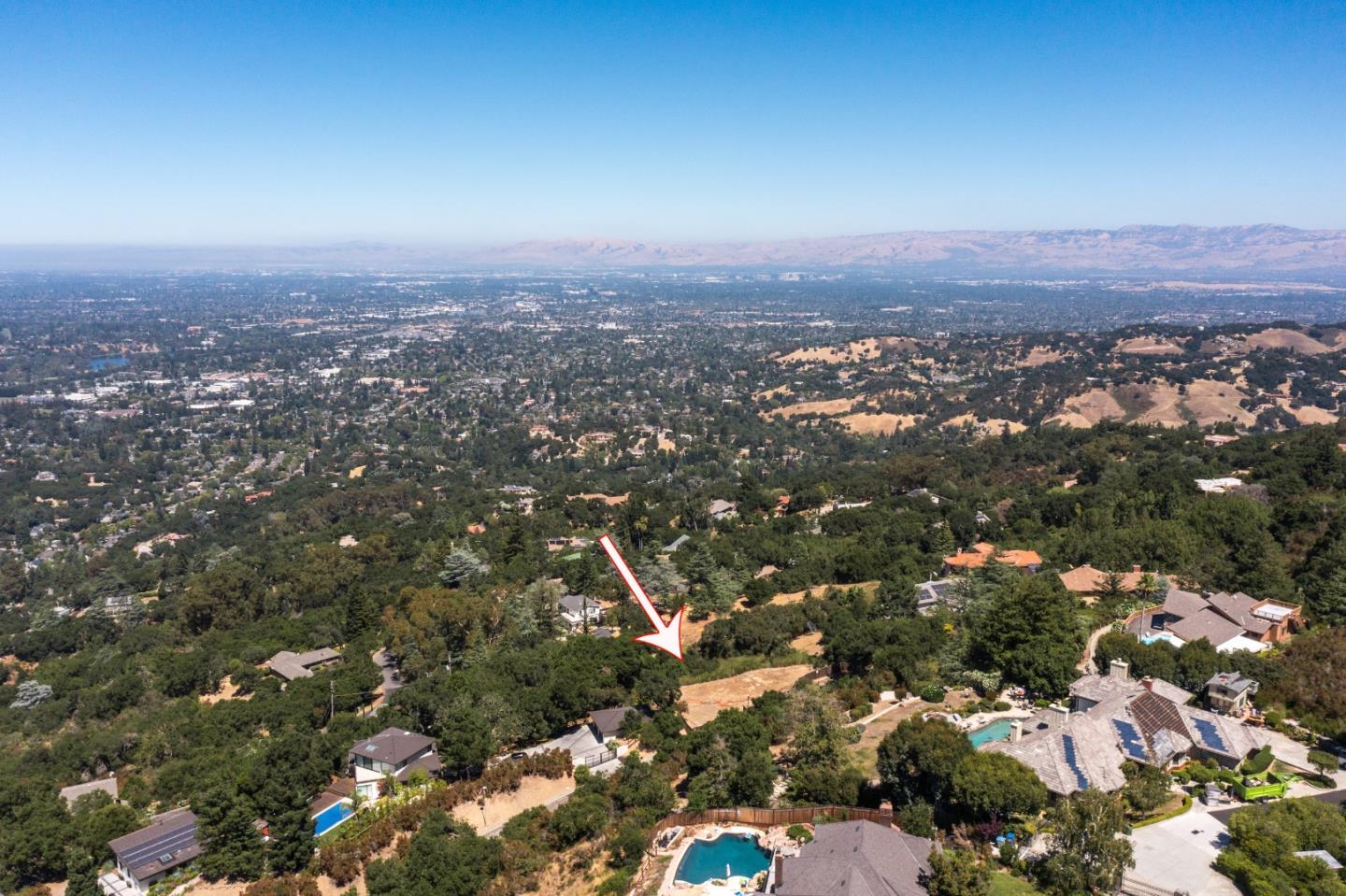 16227 Maya Way Los Gatos, CA 95030 - Photo 13 of 27 an aerial view of house with yard and mountain view in back