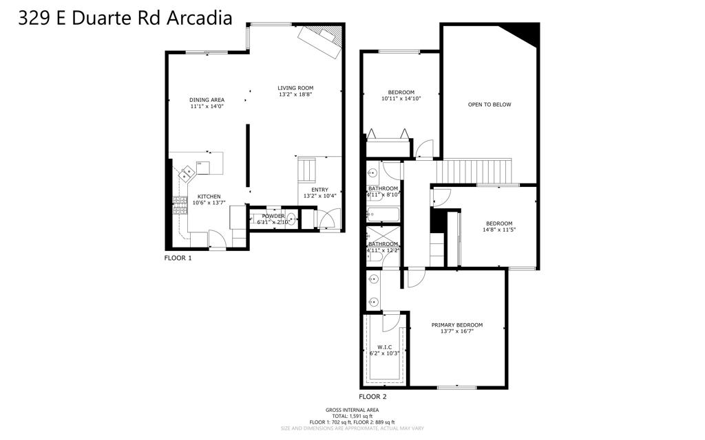 329 East Duarte Road, Unit F Arcadia, CA 91006 - Photo 1 of 1 a picture of floor plan