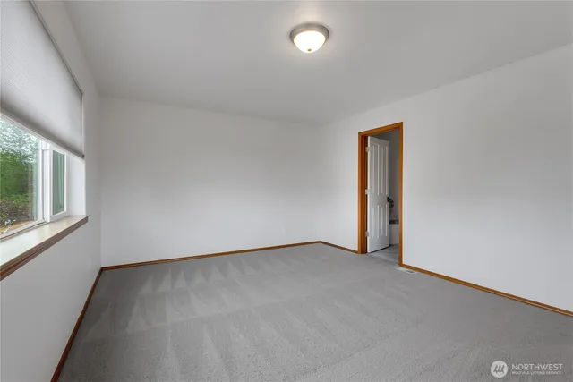 an empty room with a window