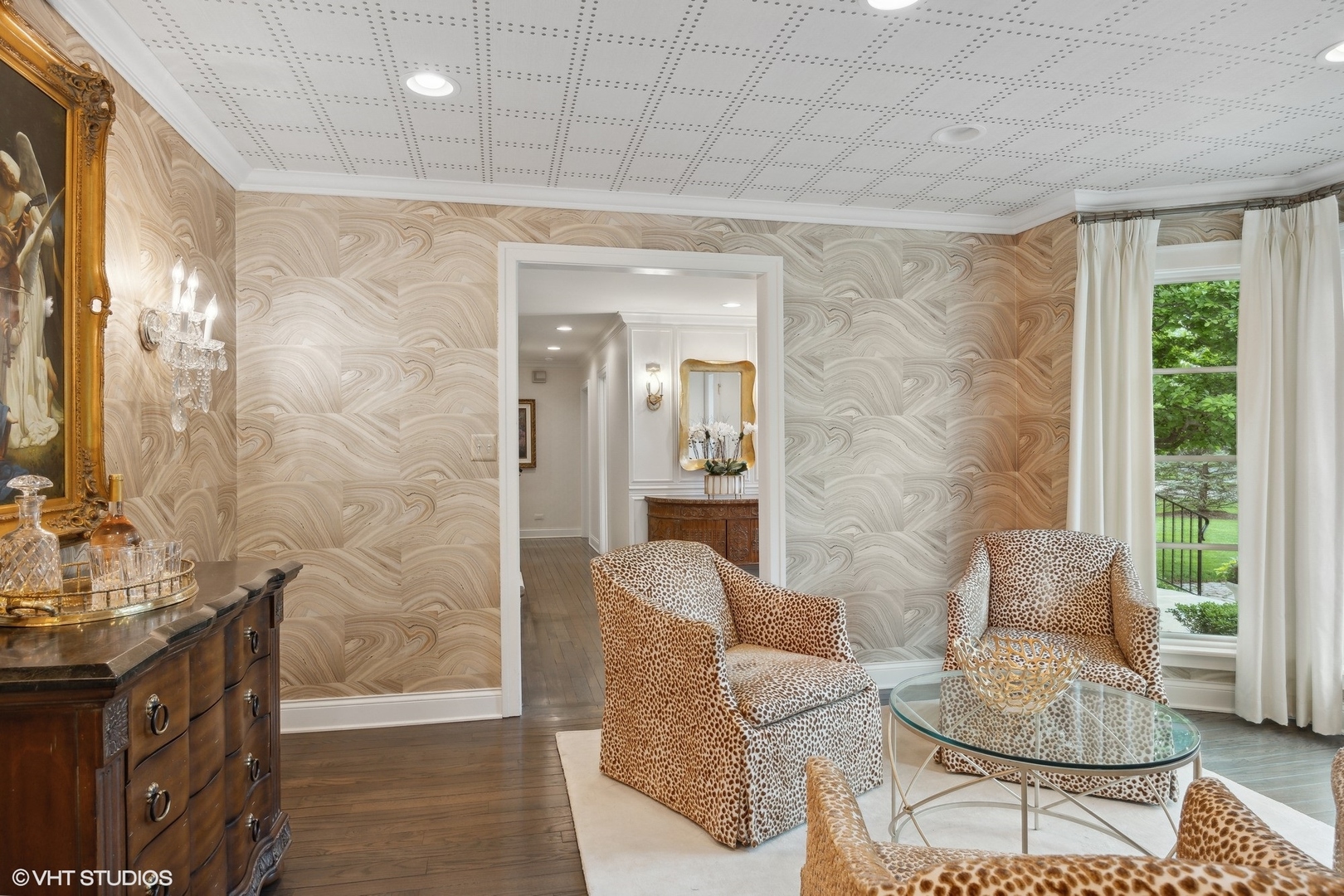 17 Meadowview Road Northfield, IL 60093 - Photo 12 of 50 a spacious bathroom with a granite countertop tub sink a mirror a shower and vanity