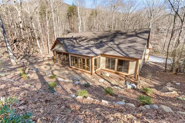 a view of a park that has sign board