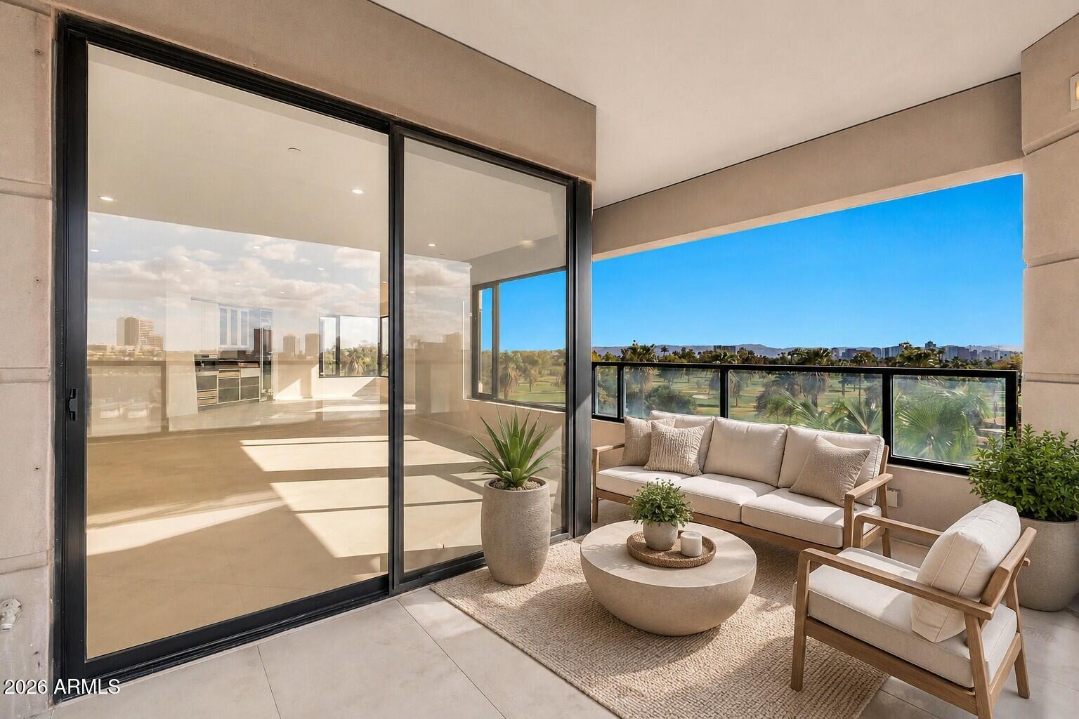 1040 East Osborn Road, Unit 404 Phoenix, AZ 85014 - Photo 14 of 20 Virtually Staged Balcony