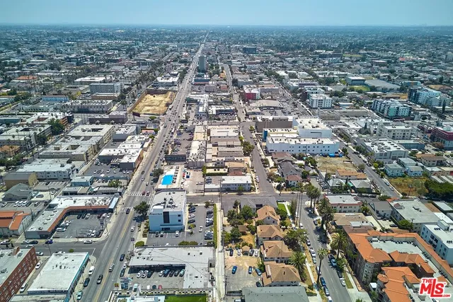 an aerial view of a city