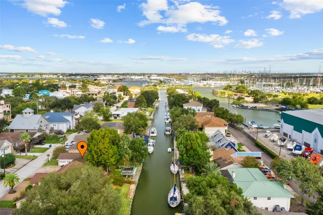an aerial view of residential building with outdoor space