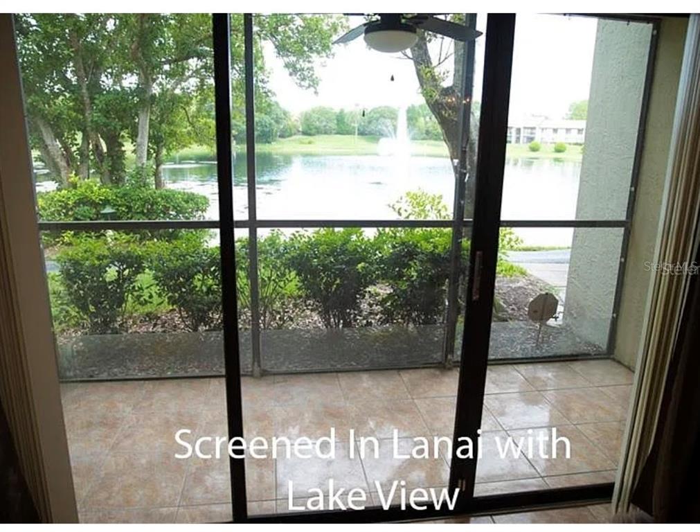 1724 Pine Ridge Way West, Unit B1 Palm Harbor, FL 34684 - Photo 4 of 12 a view of a glass door with a yard