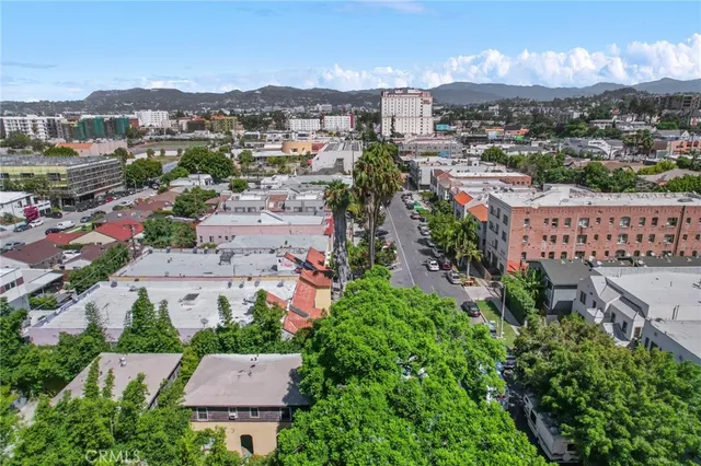 an aerial view of multiple house