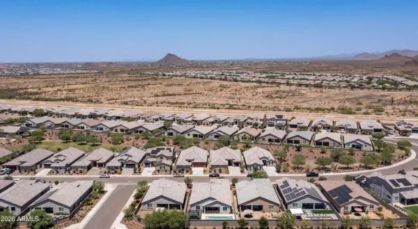 an aerial view of multiple house
