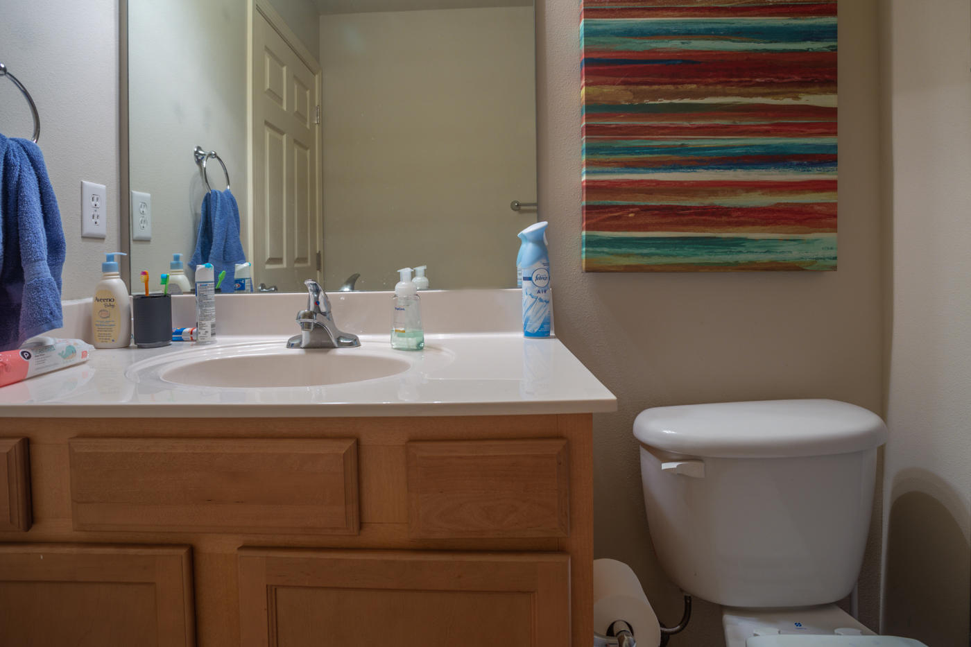40 Myrtle Oak Way Santa Rosa Beach, FL 32459 - Photo 24 of 42 a bathroom with a sink a toilet and a mirror