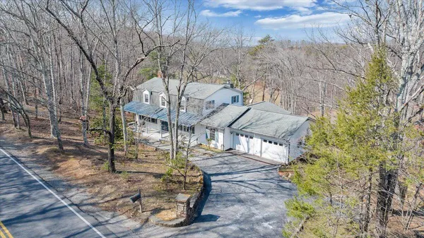 a view of a town with big yard