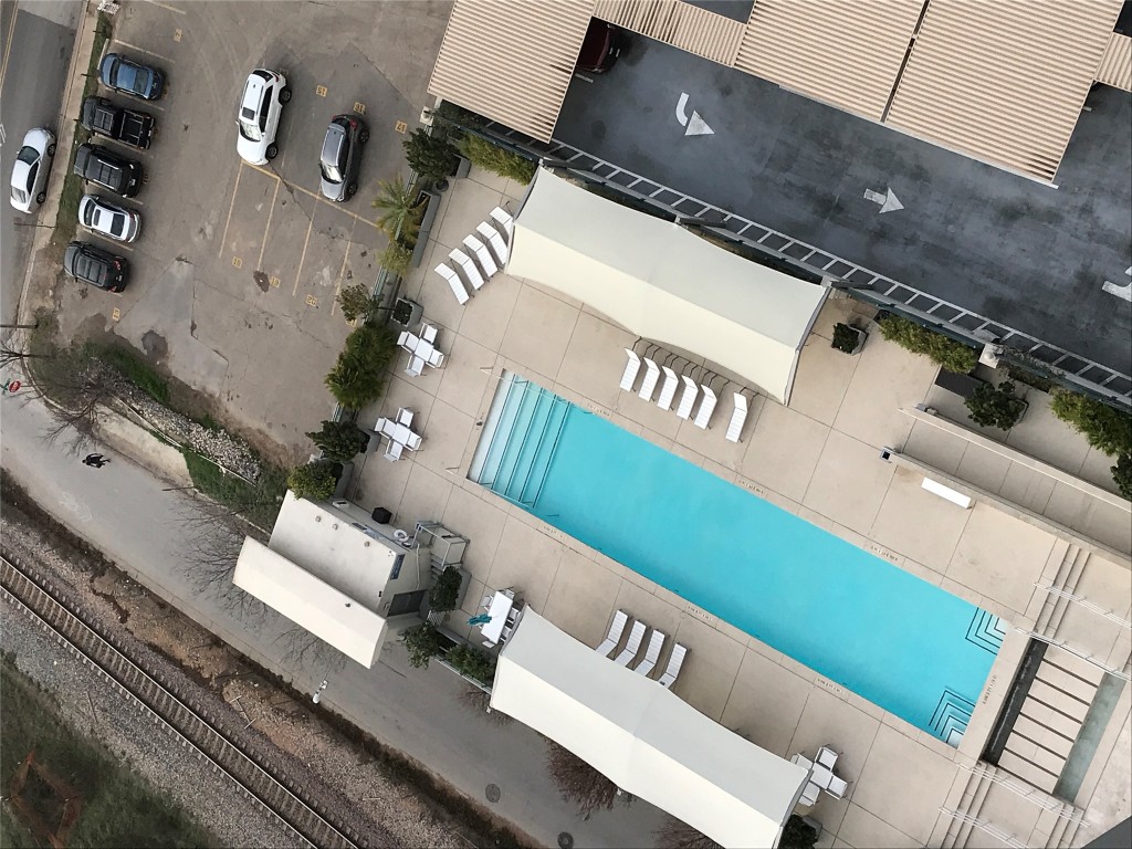 300 Bowie Street, Unit 1305 Austin, TX 78703 - Photo 34 of 38 an aerial view of a house with a backyard