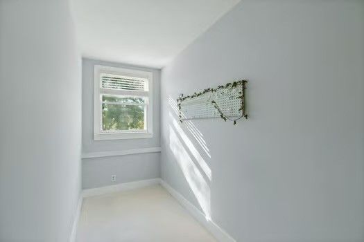 an entryway with a window