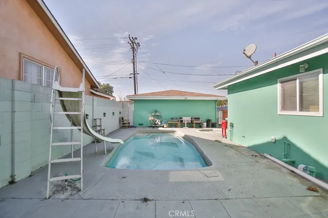 a view of a house with a patio