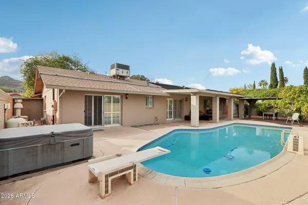 a view of a tree with flower plants