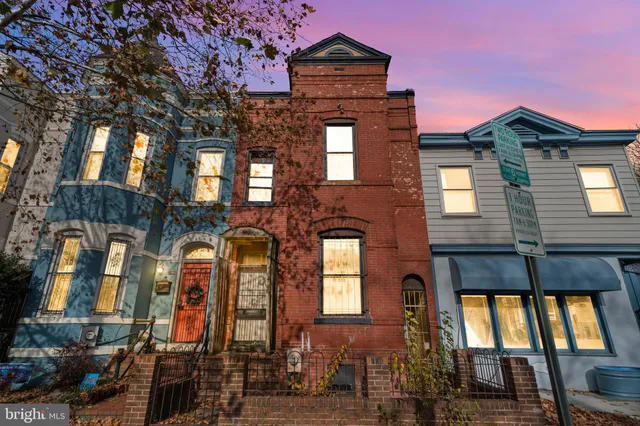 front view of a brick building