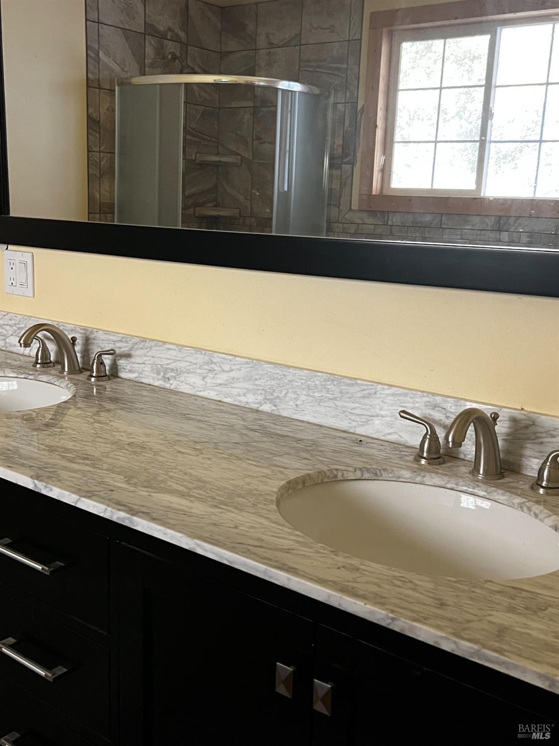 3761 East Blue Rock Road Garberville, CA 95542 - Photo 15 of 38 a bathroom with a sink and a mirror