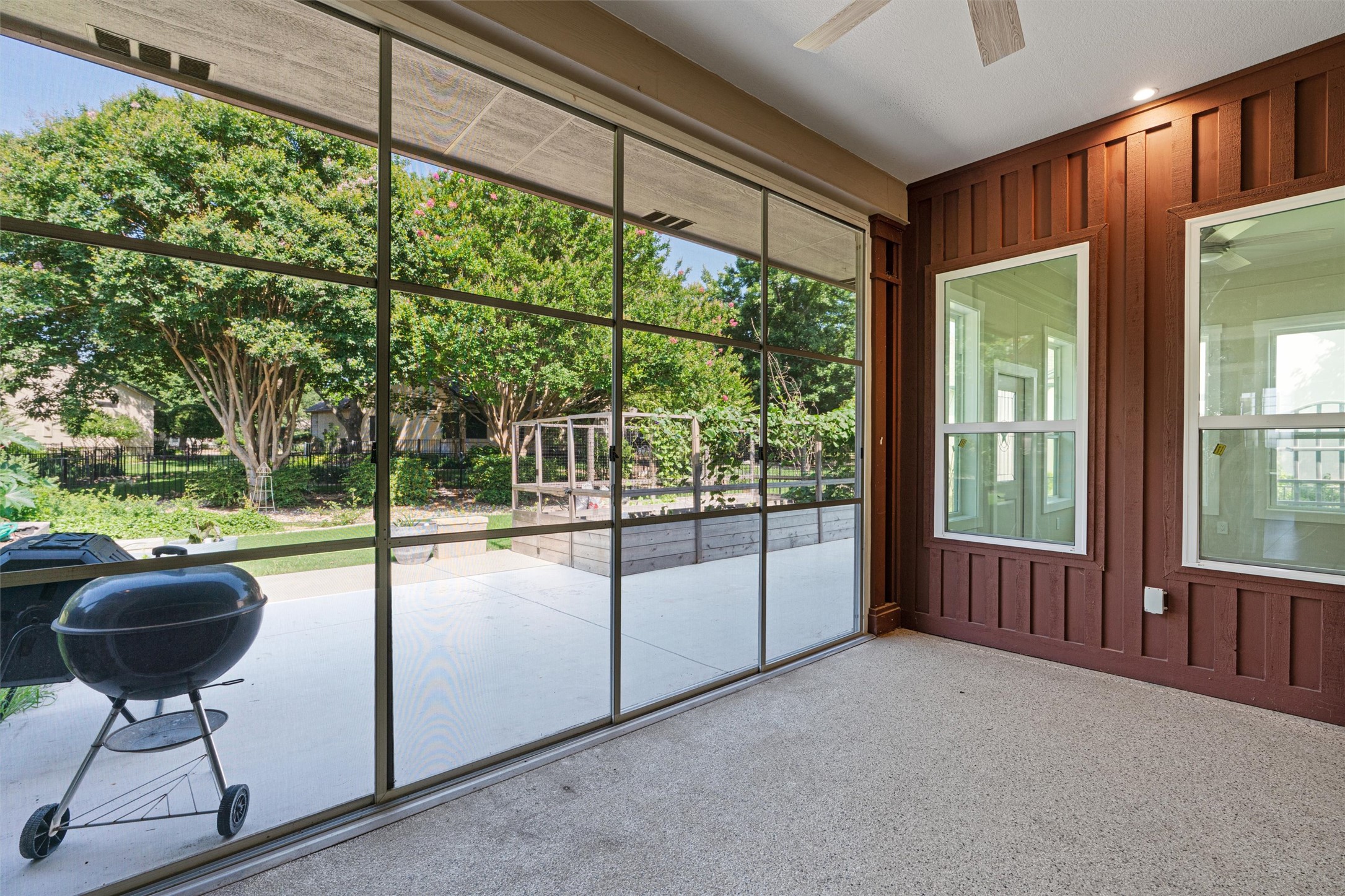 282 Trail Of The Flowers Georgetown, TX 78633 - Photo 30 of 38 a view of a living room and floor to ceiling window and yard